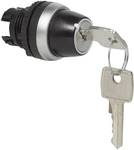 BACO L21LA00 Key switch Front ring (PVC), chrome-plated Black, Chrome 1 x 45 ° 1 pc(s)