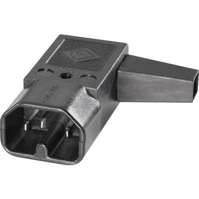 K & B 42R042211 Hot wire connector 42R Plug, right angle Total number of pins: 2 + PE 10 A Black 1 pc(s) 