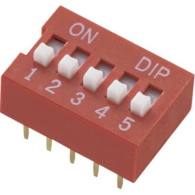 TRU COMPONENTS 709451 DS-05 DIP switch Number of pins (num) 5 Standard 1 pc(s) 