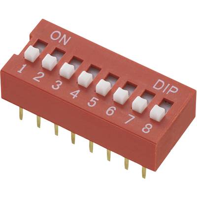 TRU COMPONENTS 709488 DS-08 DIP switch Number of pins (num) 8 Standard 1 pc(s) 