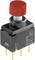 A red push-button switch with three metal pins, labelled 'GB-25 0.4VA'.