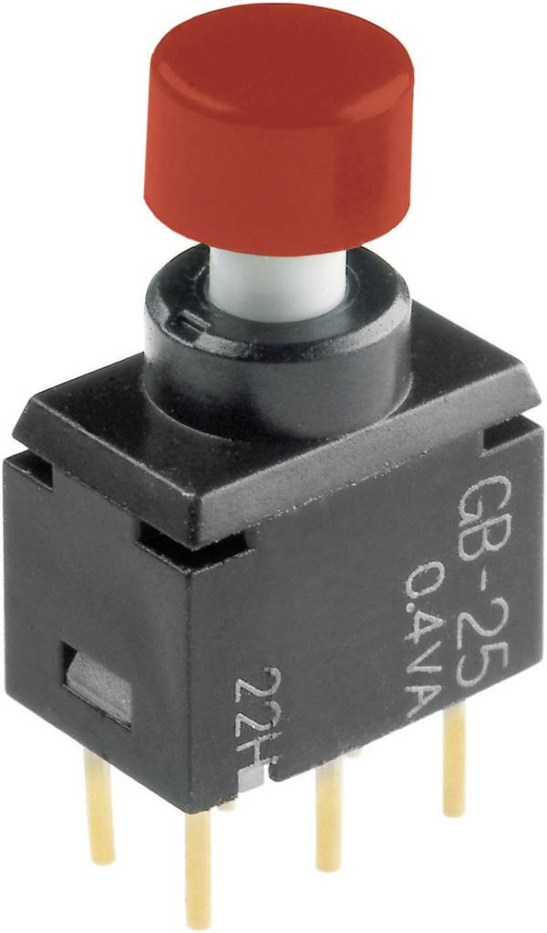 NKK Switches GB25AH GB25AH Pushbutton 28 V DC/AC 0.1 A 2 x On/(On) momentary    1 pc(s)