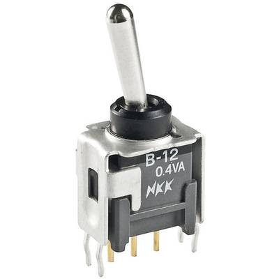 A metal toggle switch labelled 'B-12 0.4VA' with two star symbols, three connection pins at the bottom.
