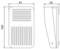 Technical drawing of a rectangular device with dimensions: Width 61 mm, Height 100 mm, Depth 34 mm. Front and side view.