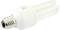 Energy-saving compact fluorescent lamp with screw base, side view. Suitable for energy-efficient lighting.