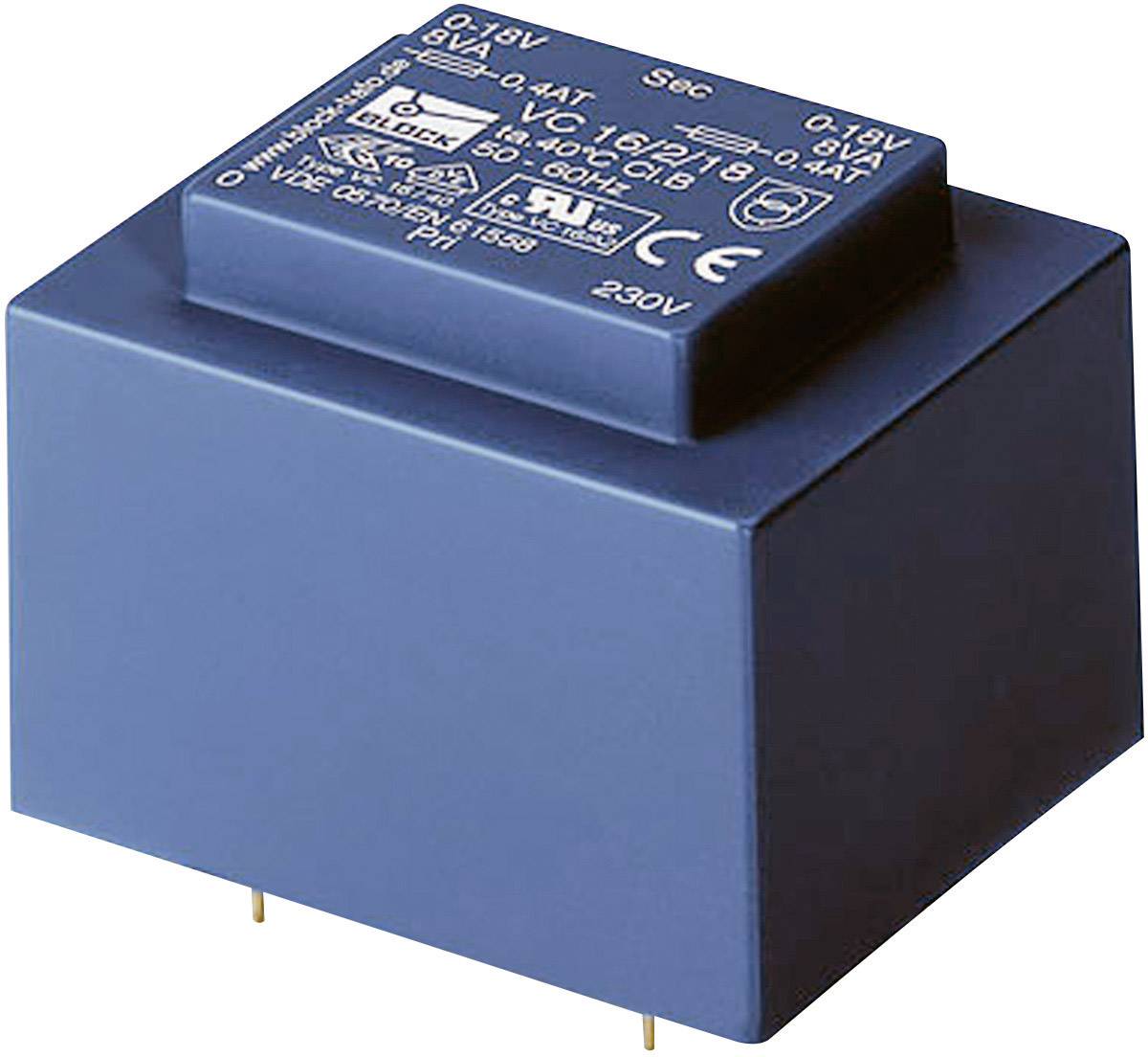30 VA low profile PCB transformer 2 x 115 V to 2 x 15 V Block FL 30/15 