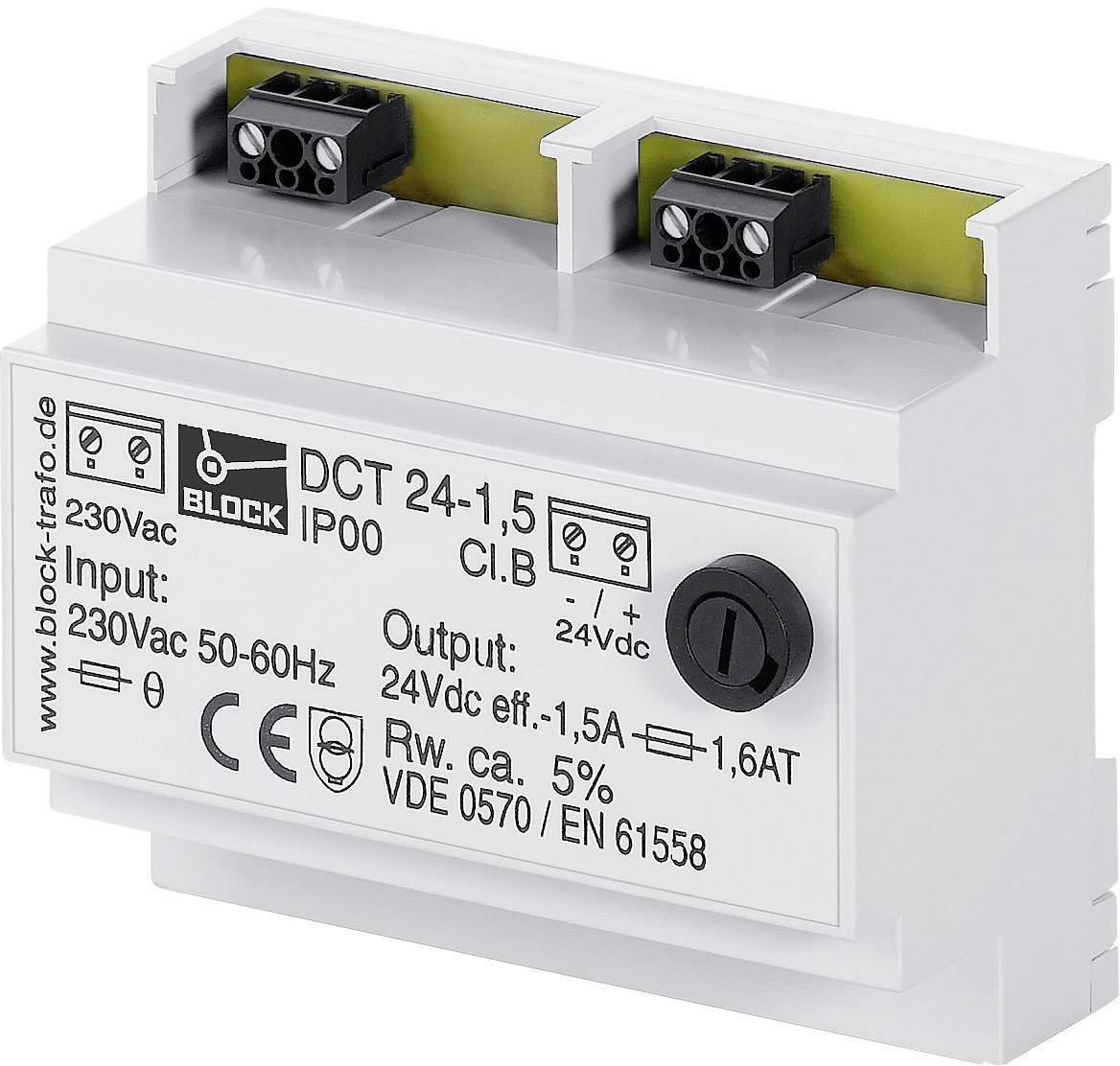 Block DCT 24-2,5 Unregulated DC power supply 24 V DC 2.5 A 60 W 1 x