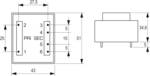 Block VC 10/2/15 PCB mount transformer 1 x 230 V 2 x 15 V AC 10 VA 333 mA
