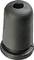 Black rubber protective cap with a rounded end and open top, commonly used to protect screws or connections.