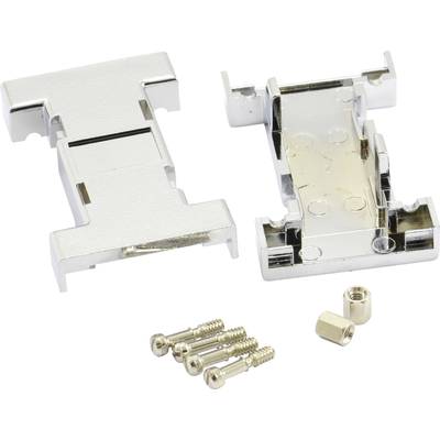 TRU COMPONENTS  TC-2523000 D-SUB adapter housing Number of pins (num): 9, 9 Plastic, metallised 180 ° Silver 100 pc(s) 