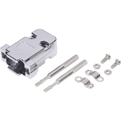 TRU COMPONENTS D-SUB housing Number of pins: 9 Plastic, metallised 180 ° Silver 100 pc(s)