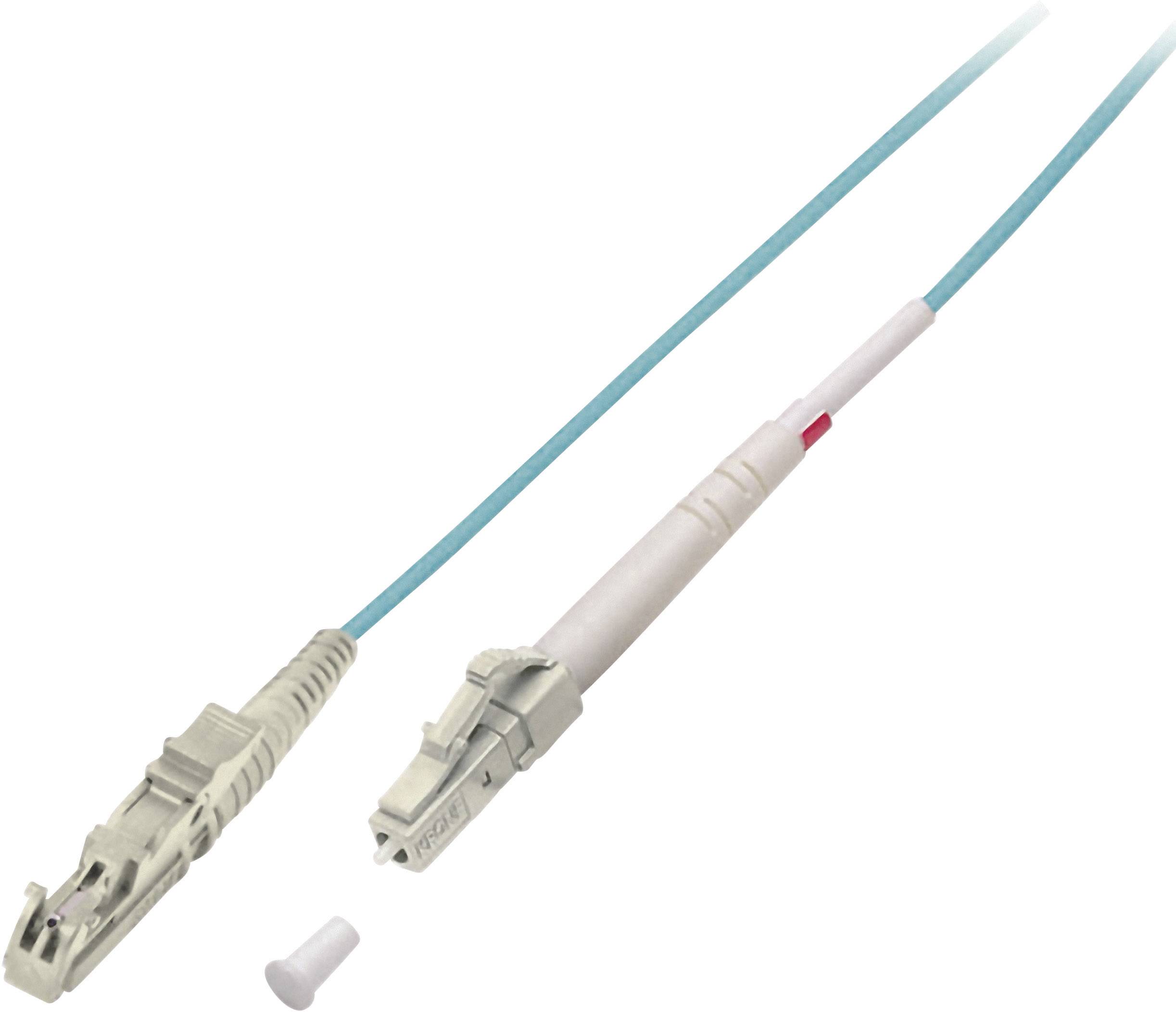 EFB Elektronik O0315.15 Fibreglass FO Cable 15.00 m Turquoise [1x LC plug - 1x E2000® plug] 50/125 µ Multimode OM3-0