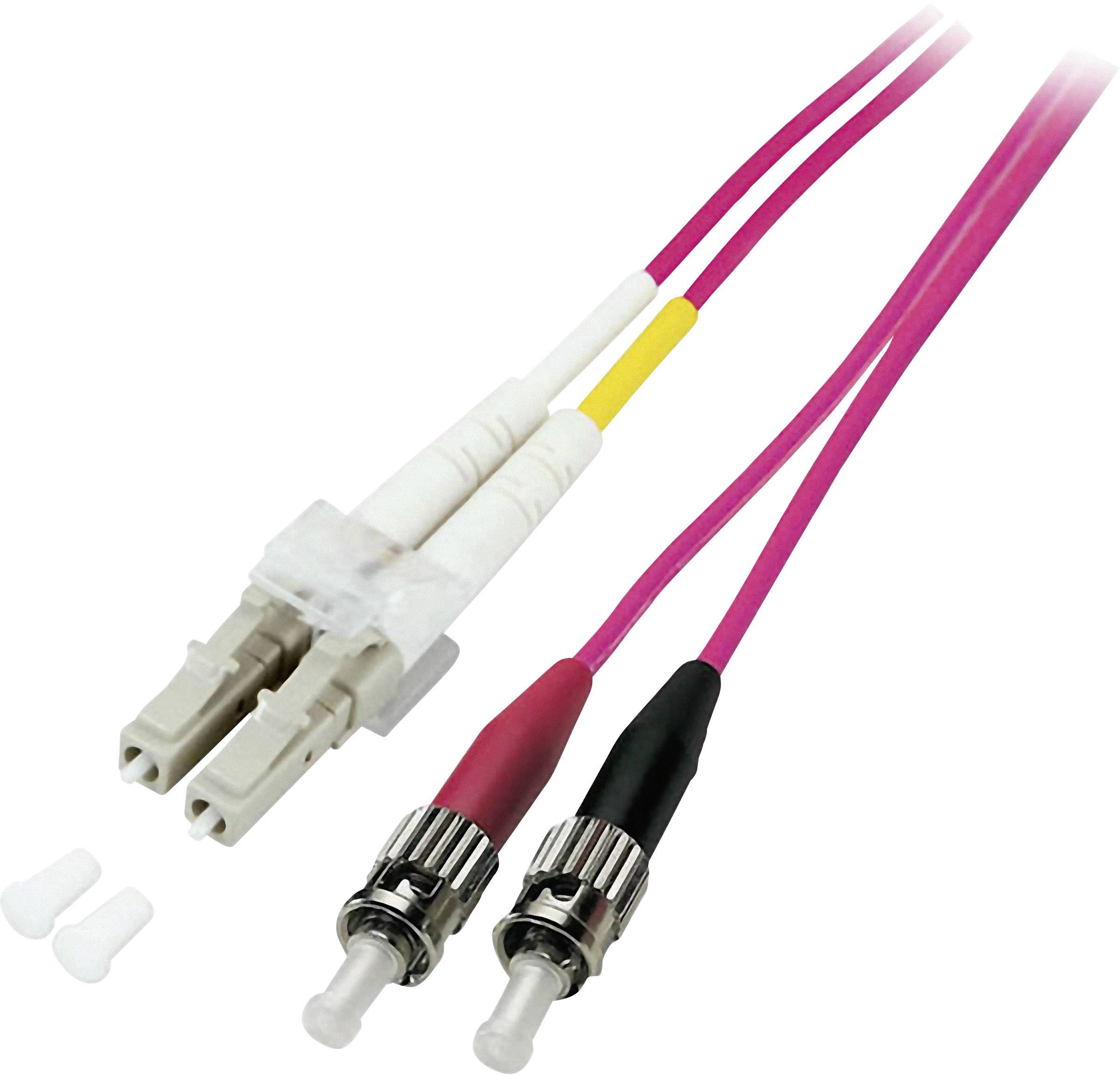 EFB Elektronik O0326.0,5 Fibreglass FO Cable 0.50 m Violet [1x LC plug - 1x ST plug] 50/125 µ Multimode OM4-0
