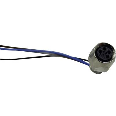 Multi-socket adapter with four ports and black, blue, and brown cables, likely for electronic connections.