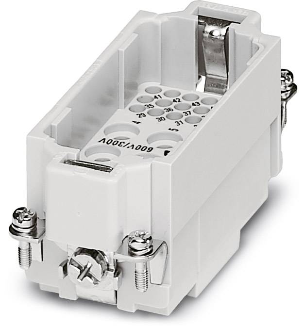 White, electric plastic fuse holder, insulated, with screw terminals and 600V/30A marking on top.