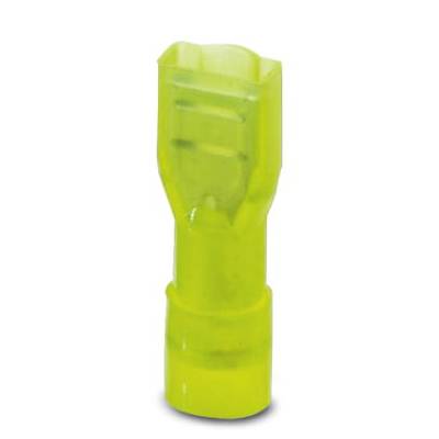 Phoenix Contact 3240541 Blade receptacle  Connector width: 6.3 mm Connector thickness: 0.8 mm 180 ° Insulated Yellow 25 