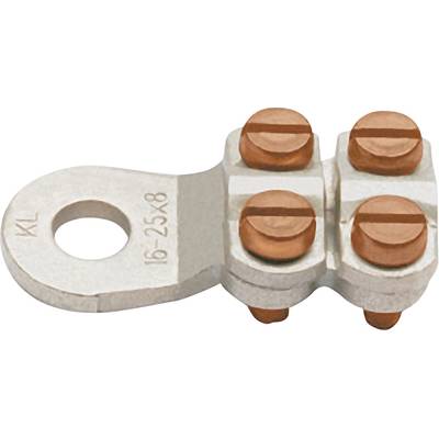 Klauke 584R8 Ring terminal 4x screw Cross section (max.)=25 mm² Hole Ø=8.5 mm Not insulated Metal 1 pc(s) 
