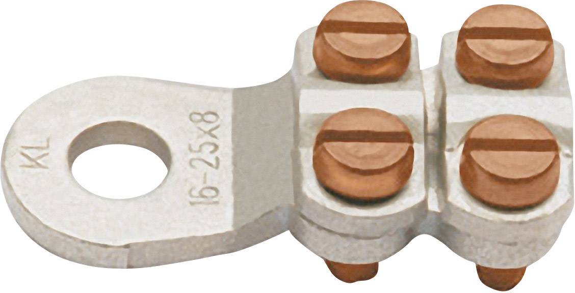 Klauke 585R8 Ring terminal 4x screw Cross section (max.)=35 mm² Hole Ø=8.5 mm Not insulated Metal 1 pc(s)