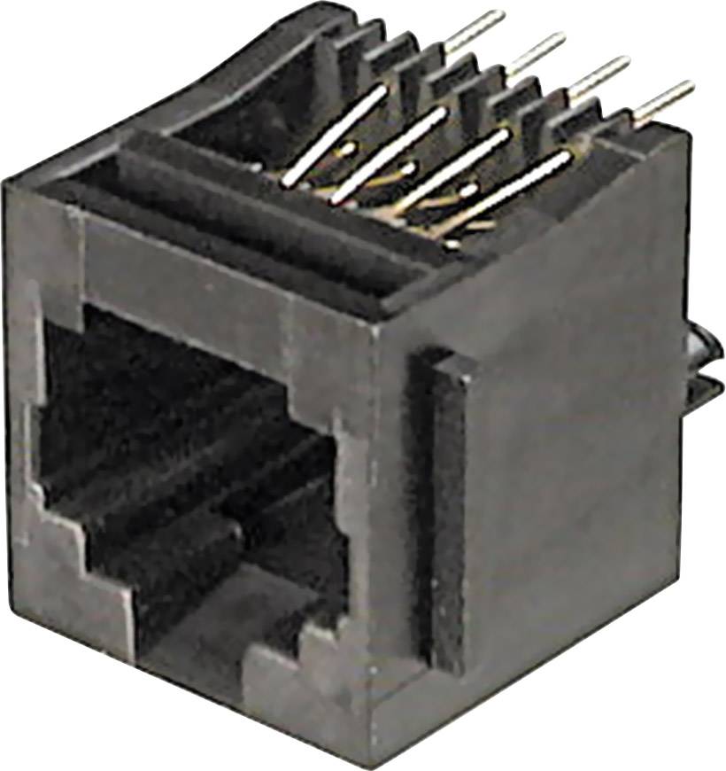 TRU COMPONENTS TC-A-20142-203 ASSMANN WSW A-20142 Mounted Modular Socket 8 RJ45 Socket, vertical vertical Black 1586529