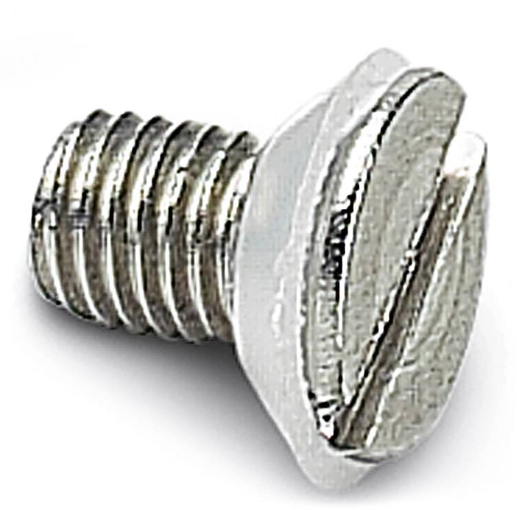 Metal cross-head screw with a round head and thread. Suitable for general assembly and fastening.