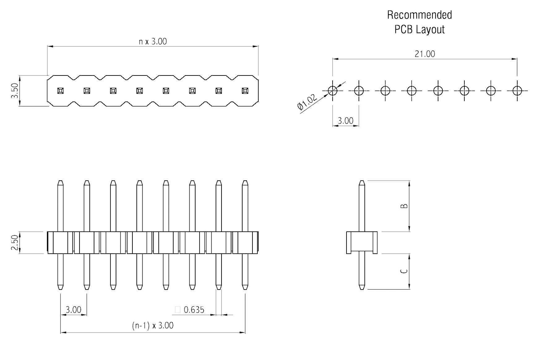 TRU COMPONENTS Pin strip (standard) No. of rows: 1 Pins per row: 10 TC-19463-10-010-00 1 pc(s)-1