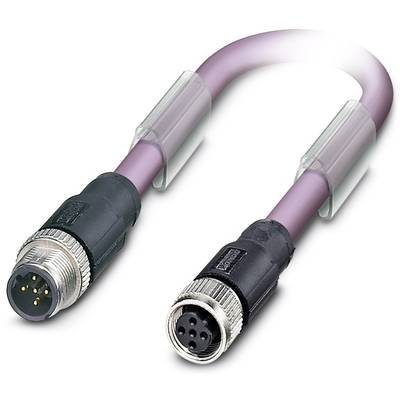 An electrical cable with metal plugs at both ends, suitable for connecting electronic devices for data transmission.