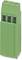 Green electrical connector with three terminals for industrial applications.