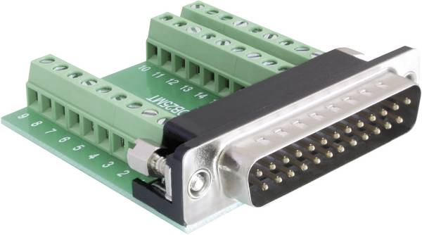 Delock Adapter 65318 D-SUB pin strip 180 ° Number of pins: 25, 27  1 pc(s)