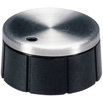 OKW A1624260 Control knob  Aluminium , Black (Ø x H) 24 mm x 12.4 mm 1 pc(s) 