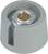 Grey plastic cap with a metallic internal hexagon nut in the centre.