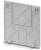 Grey plastic cover with geometric pattern and marked location 'HV M12/1-TP', presumably part of an enclosure.