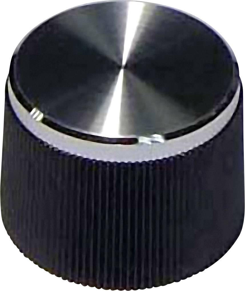 TRU COMPONENTS Control knob Black (Ø x H) 21 mm x 15 mm 1 pc(s)