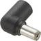 Black L-shaped adapter cable with metallic connector, commonly used for audio or electronic devices.