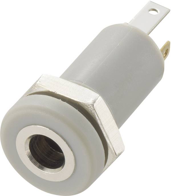 TRU COMPONENTS 718489 3.5 mm audio jack Socket, vertical vertical Number of pins: 4 Stereo Silver 1 pc(s)