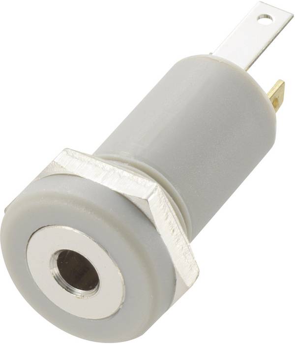 TRU COMPONENTS 1572253 2.5 mm audio jack Socket, vertical vertical Number of pins: 4 Stereo Grey 1 pc(s)