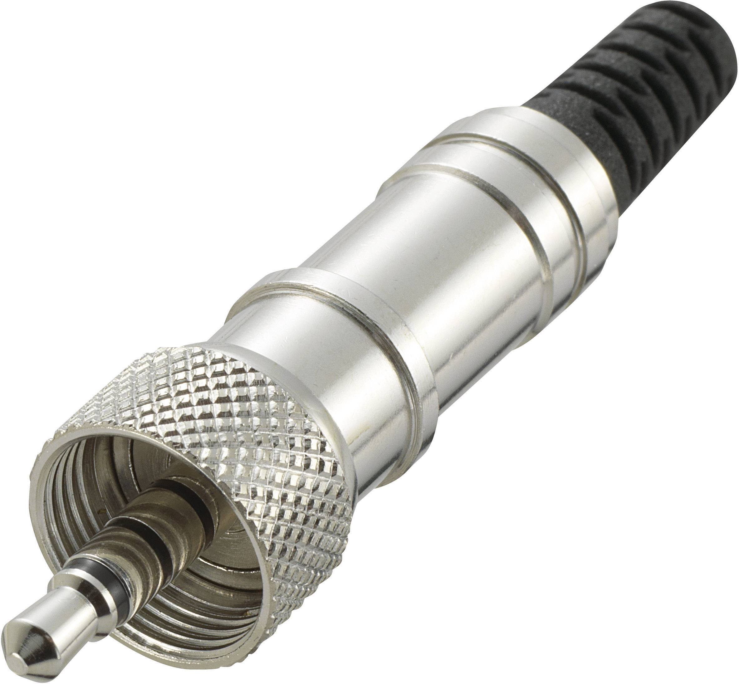 TRU COMPONENTS 718939 3.5 mm audio jack Plug, straight Number of pins: 4 Stereo Silver 1 pc(s)-0