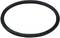 A black rubber ring lies flat and forms an oval.