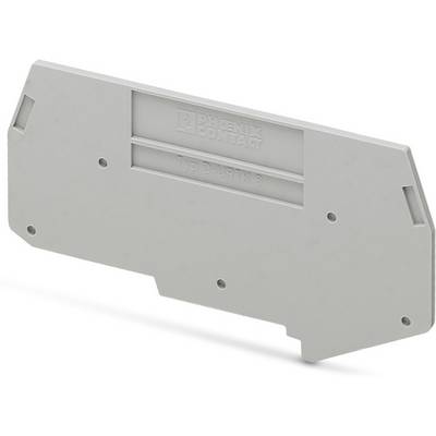 Grey end cover by Phoenix Contact, type D-URTK 6, for terminal blocks.