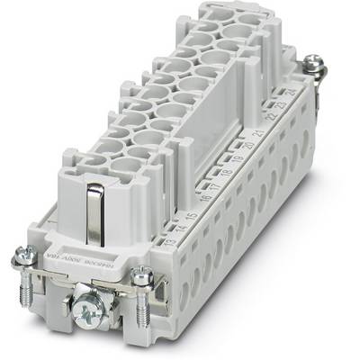 A grey, multi-pole electrical connector with screw terminals and numbered connections for cable assembly.