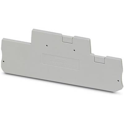 A grey divider for electrical connections. It has a rectangular construction with rounded edges and is labelled.