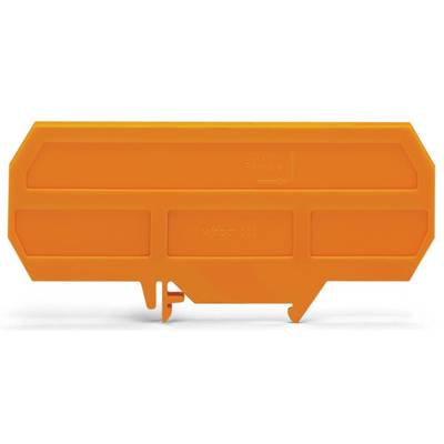 Orange plastic marker with a rectangular shape, used as a tool for marking or identification in various applications.