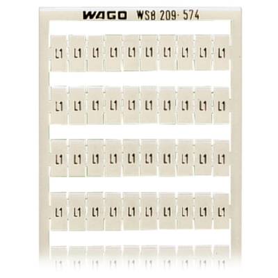 Label plate inscribed with 'WAGO WSB 209: 574', fitted with multiple labels all marked with 'L1'.
