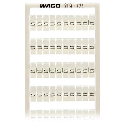 White assembly mounting with sixty small plug-in slots, evenly arranged in six rows, from the WAGO brand.