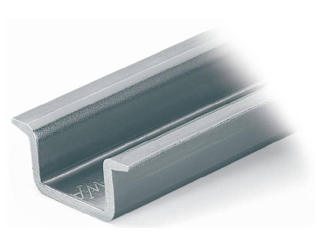 Metal U-shaped channel, detailed side view.