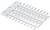 Three white cable markers, arranged side by side, each with sixteen marked slots for cable identification.