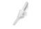 A white plastic component with an elongated handle and a hook in the middle, potentially a technical part or specialised tool.