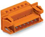 Male connector with snap-in flanges