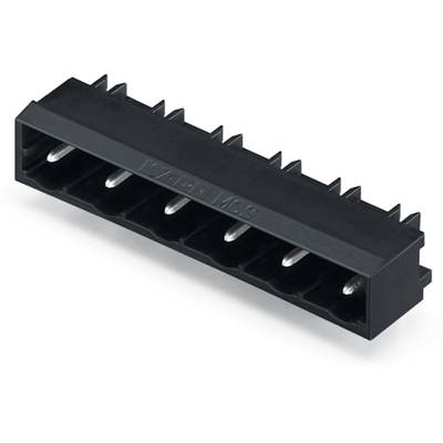'Nine-pin connector, black, with pins, suitable for electrical connections.'