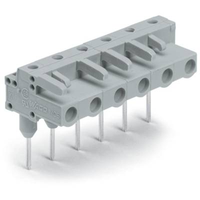 Grey, multi-pole connector with multiple connections and pins, suitable for electronic or electrical applications.