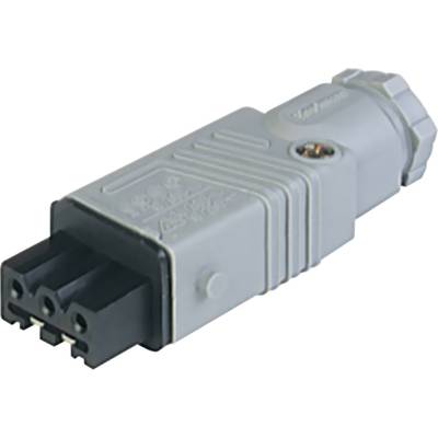 Hirschmann 932 140-106-1 Mains connector STAK Socket, straight Total number of pins: 3 + PE 16 A Grey 1 pc(s) 